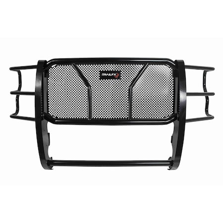 Trailfx GRILL GUARD Powder Coated Black Steel 2 Inch Diameter With Brush Guard Without Skid Plate E0518B